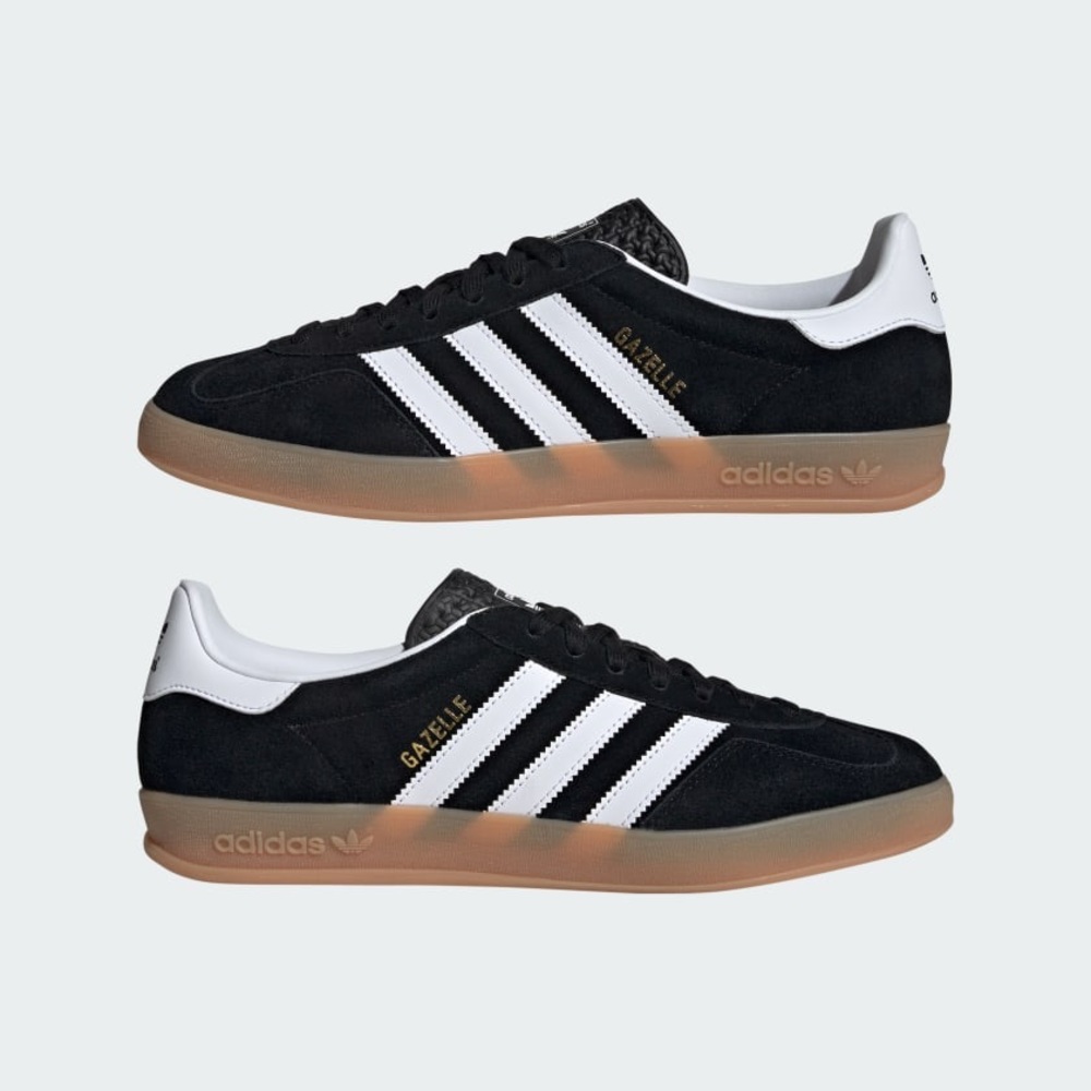 adidas Black and White Gazelle Suede Sneakers - Picture 8 of 8